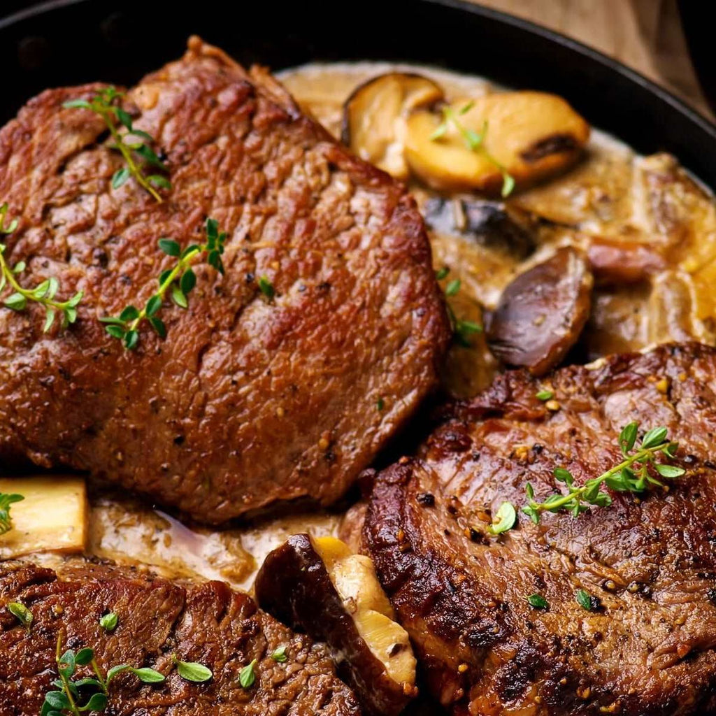 Bison or Grass Fed Beef Filets With Shiitake Mushrooms - Beck & Bulow